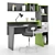 Modern Office Furniture Set 3D model small image 2