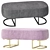 Modern Velvet Bench - Stylish and Comfortable 3D model small image 5