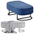 Modern Velvet Bench - Stylish and Comfortable 3D model small image 7