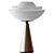 Elegant Lotus Table Lamp: Brass Glow 3D model small image 2