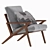 Elegant Cavett Tufted Chair 3D model small image 3