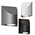 Sleek Shear Outdoor Wall Light 3D model small image 1