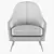 Sandy iModern Armchair: Stylish Comfort 3D model small image 1