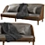 Modern Dedar Sofa, 240x85x60 cm 3D model small image 2