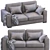 Luxury Orion Leather Sofa 3D model small image 4