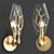 Title: Antler Crystal Wall Lamp 3D model small image 1