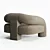 KOSA Lounge: Minimalist Alpaca Chair 3D model small image 3