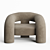 KOSA Lounge: Minimalist Alpaca Chair 3D model small image 4