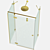 Gold Pro Shower Cabin: Stunning Design & Easy Installation 3D model small image 4