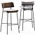 Elegant Marlen Bar Chair 3D model small image 1