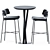 TrabA Niels Fast Food Table & Marlen Bar Chair 3D model small image 2