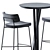 TrabA Niels Fast Food Table & Marlen Bar Chair 3D model small image 3