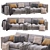 Flexform Lucien Sofa: Stylish & Versatile 3D model small image 1