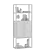 Garda Decor Space Shelving Unit 3D model small image 4