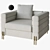 Elegant York Armchair by Eichholtz 3D model small image 1