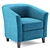Preston Fabric Club Chair: Stylish Comfort for Your Home 3D model small image 1
