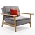 Sleek Gray Sweet Home Armchair 3D model small image 1