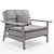 Sleek Gray Sweet Home Armchair 3D model small image 4