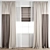 Modern Polygonal Curtain Set 3D model small image 1