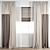 Modern Polygonal Curtain Set 3D model small image 7