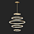Elements Antique Brass Ceiling Chandelier 3D model small image 1
