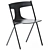 Modern Scandinavian Dining Set: Niels Table D70 & Wooden Chair Quadra 3D model small image 2