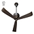 Modern Wood and Metal Ceiling Fan 3D model small image 2