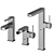 Grohe Plus Wall-Mounted Bath Mixer Set 3D model small image 2