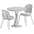 TrabA Niels Table & Stellar Works Industry Chair Set 3D model small image 4