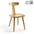 Authentic Oak Chair - Labidy 3D model small image 1