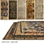 Luxury Wool Carpets Set by DOVLET HOUSE (5 Pieces) 3D model small image 1