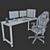 Modern PC Furniture Set 3D model small image 5