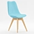 Elegant Tulip Dining Chair - 7 Colore Options 3D model small image 3
