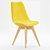 Elegant Tulip Dining Chair - 7 Colore Options 3D model small image 5
