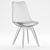 Elegant Tulip Dining Chair - 7 Colore Options 3D model small image 7