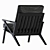 Crate & Barrel Leather Armchair 3D model small image 3