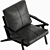 Crate & Barrel Leather Armchair 3D model small image 6