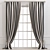 Elegant Window Curtain 893 3D model small image 1