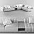 Ultimate Softness Minotti Freeman Sofa 3D model small image 6
