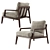 Italian Petra Armchair: Stylish Simplicity 3D model small image 5