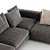 Luxury Comfort: Minotti Freeman Duvet Sofa 3D model small image 4