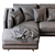 Zander Chaise Sectional: Modern Comfort for Your Space 3D model small image 7