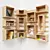 Wooden Corner Shelf System 3D model small image 1