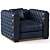 Elegant Jean Armchair: Stylish Comfort 3D model small image 1