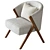 Bouclé Upholstered Armchair 3D model small image 3