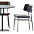 Modern Piper Pedestal Table & Marlen Chair 3D model small image 4