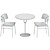 Modern Piper Pedestal Table & Marlen Chair 3D model small image 5