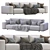 Dienne Cross Leather Sofa 3D model small image 4