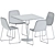 Elegant Piper Table & Maarten Chair 3D model small image 4