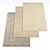 Versatile Collection of 10 Textured Rugs 3D model small image 1